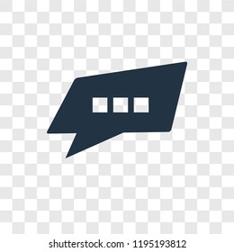 Chat vector icon isolated on transparent background, Chat transparency logo concept