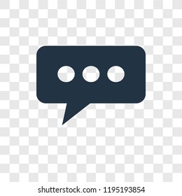 Chat vector icon isolated on transparent background, Chat transparency logo concept