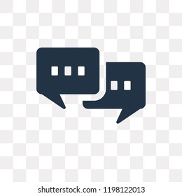 Chat vector icon isolated on transparent background, Chat transparency concept can be used web and mobile