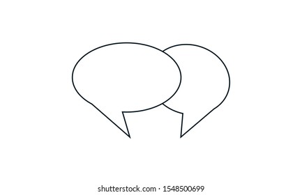 Chat vector icon isolated on white background, Chat logo concept