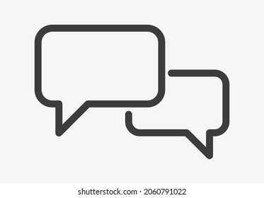 Chat vector icon isolated on white background. Talk bubble speech sign.