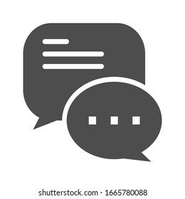 Chat vector icon. Message icon. messenger logo isolated on white background.