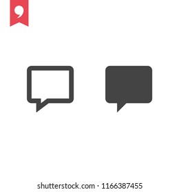 Chat vector icon, message symbol