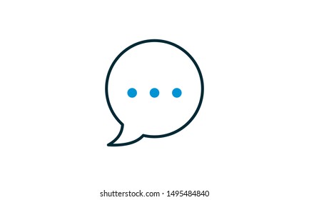 chat vector icon in modern style for website and mobile apps.