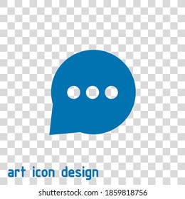 Chat-Vektorsymbol auf abstraktem Hintergrund