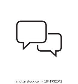 Icono de vector de chat sobre fondo blanco