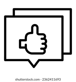 Chat Vector Icon, Outline style icon, from Advertisement icons collection, isolated on white Background.