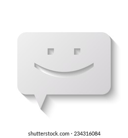 chat vector icon - paper illustration
