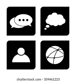 Chat  - vector icon; set