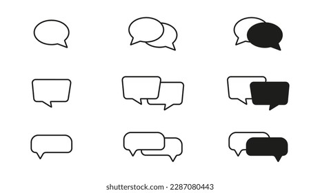 Chat  vector icon. Chat speech bubble, Social media message. Web chat sign. Vector illustration