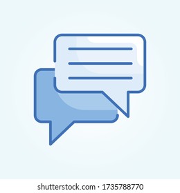 Chat vector icon style illustration. Communication symbols. EPS 10