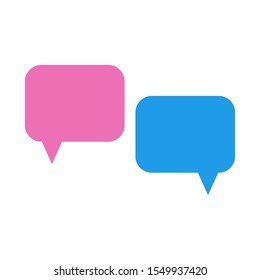 Chat vector icon.Gender chat icon. Speech bubbles. Comments. Dialogue sign. Vector illustration