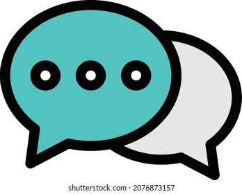 chat vector illustration isolated on a transparent background . colour vector icons for concept or web graphics.