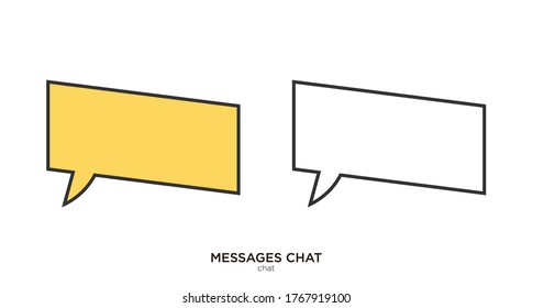 Dibujo vectorial de chat color lineal y diseño relleno