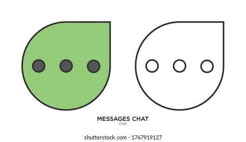 Chat vector illustration lineal color and filled design