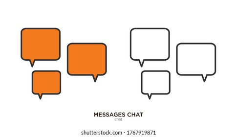 Chat vector illustration lineal color and filled design