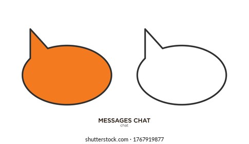 Chat vector illustration lineal color and filled design