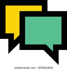 Chat, Vektorgrafik auf transparentem Hintergrund. Symbole in Premium-Qualität. Schlagt das Vektorsymbol für Konzept und Grafikdesign.