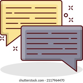 chat Vector illustration on a transparent background. Premium quality symmbols. Vector line flat icons for concept and graphic design. 
