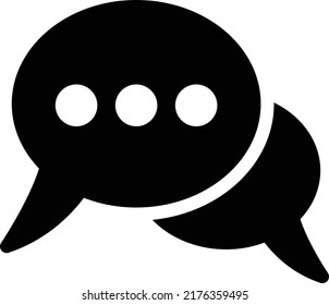 ilustración de chat Vector en un fondo transparente. Símbolos de calidad superior. Iconos vectoriales de glifos para diseño de conceptos y gráficos. 
