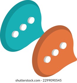 chat Vector illustration on a transparent background. Premium quality symbols. Flat icons for concept and graphic design.