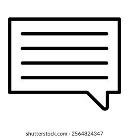 Chat Vector Line Icon Design