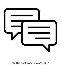 Chat Vector Line Icon Design
