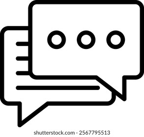 Chat Vector Lineal Icon On White Background.