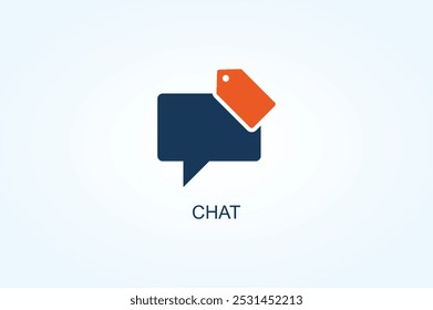 Ilustración De Símbolo De Signo De Logotipo O Vector De Chat