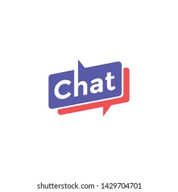 Chat vector logotype design template