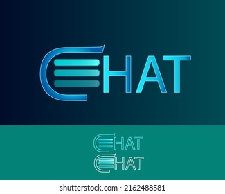 Chat vector logotype design template