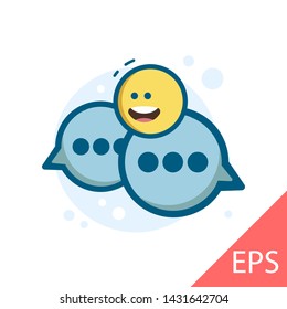 Chat. Vector modern line design illustration icon