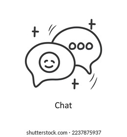 Chat vector outline Icon Design illustration. Party and Celebrate Symbol on White background EPS 10 File