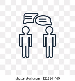 Chat vector outline icon isolated on transparent background, high quality linear Chat transparency concept can be used web and mobile