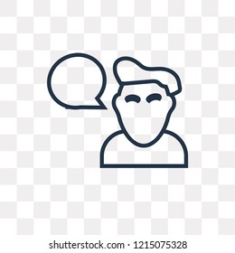 Chat vector outline icon isolated on transparent background, high quality linear Chat transparency concept can be used web and mobile
