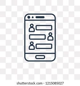 Chat vector outline icon isolated on transparent background, high quality linear Chat transparency concept can be used web and mobile
