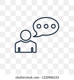 Chat vector outline icon isolated on transparent background, high quality linear Chat transparency concept can be used web and mobile