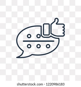 Chat vector outline icon isolated on transparent background, high quality linear Chat transparency concept can be used web and mobile