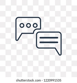 Chat vector outline icon isolated on transparent background, high quality linear Chat transparency concept can be used web and mobile
