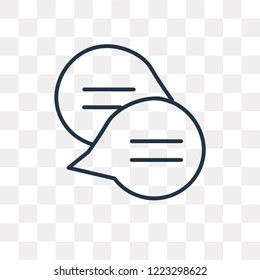 Chat vector outline icon isolated on transparent background, high quality linear Chat transparency concept can be used web and mobile