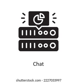 Chat  Vector Solid Icon Design illustration. Cloud Computing Symbol on White background EPS 10 File