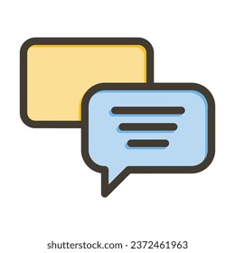 Chat Vector Thick Line Filled Colors Icon For Personal And Commercial Use.
