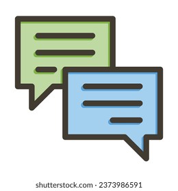 Chat Vector Thick Line Filled Colors Icon For Personal And Commercial Use.
