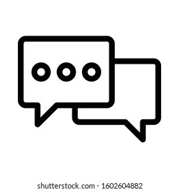 chat vector thin line icon 