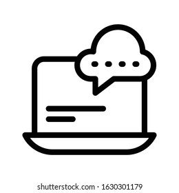 chat vector thin line icon 