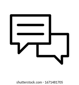 chat vector thin line icon 