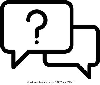chat vector thin line icon