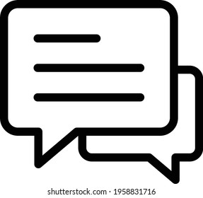 chat vector thin line icon