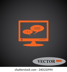 chat via computer ,  vector, EPS 10