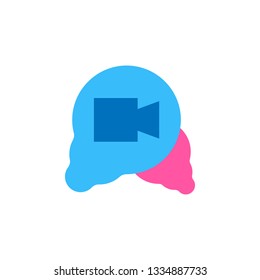 Chat, video chat color icon. Element of color chat icon. Premium quality graphic design icon. Signs and symbols collection icon for websites, web design, mobile app